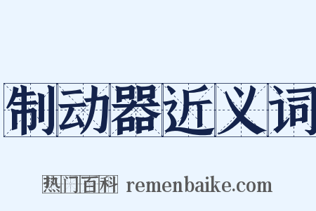 制动器近义词是什么意思的图片